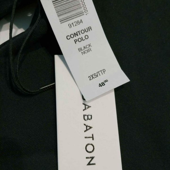 Aritzia black contour polo top 2XS - Picture 4 of 4